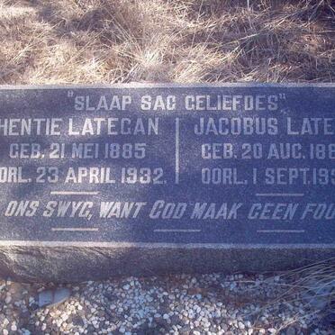 LATEGAN Jacobus 1886-1936 &amp; Hentie 1885-1932