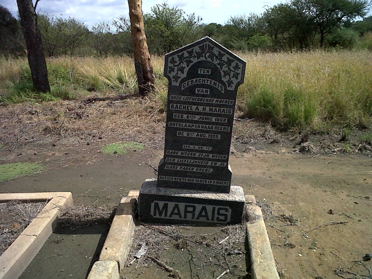 MARAIS Rachel A.H. 1868-1920