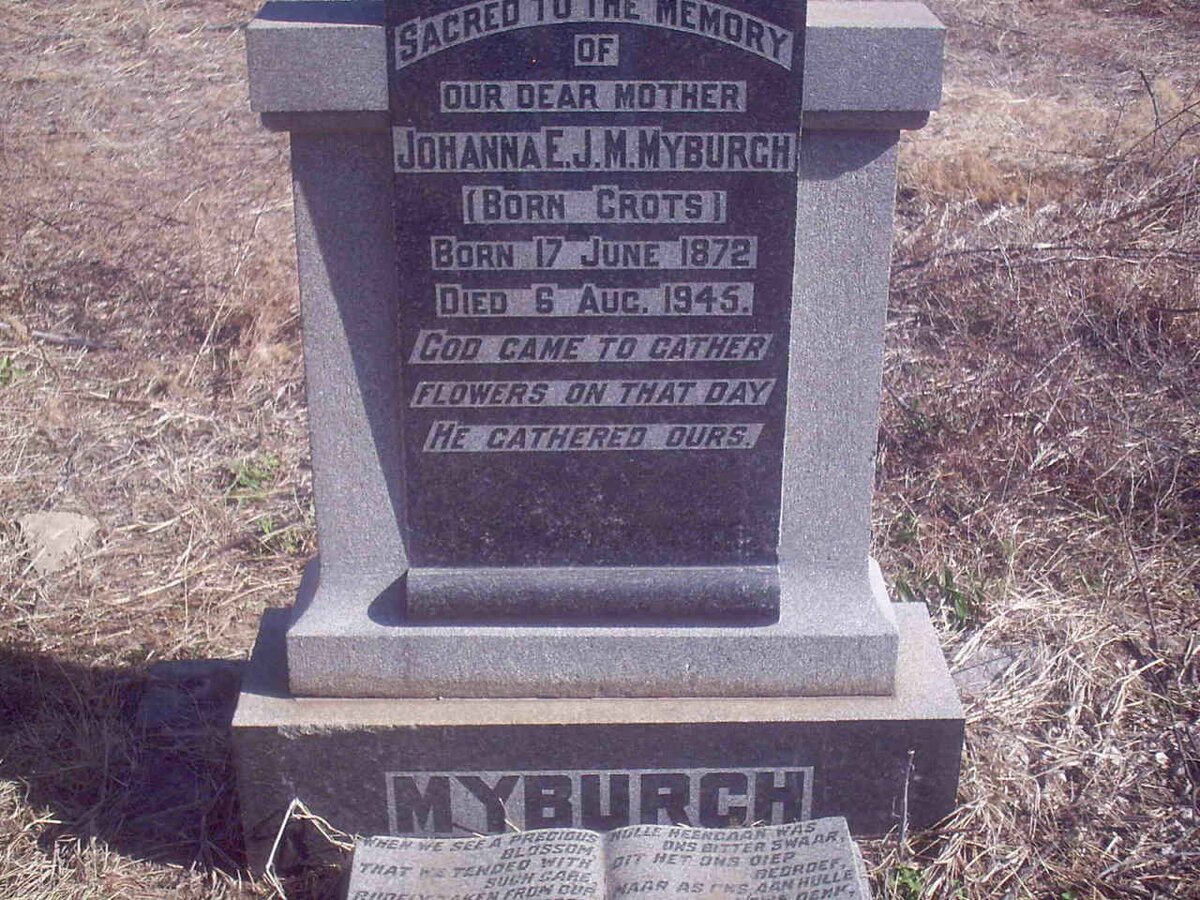 MYBURGH Johanna E.J.M. nee CROTS 1872-1945