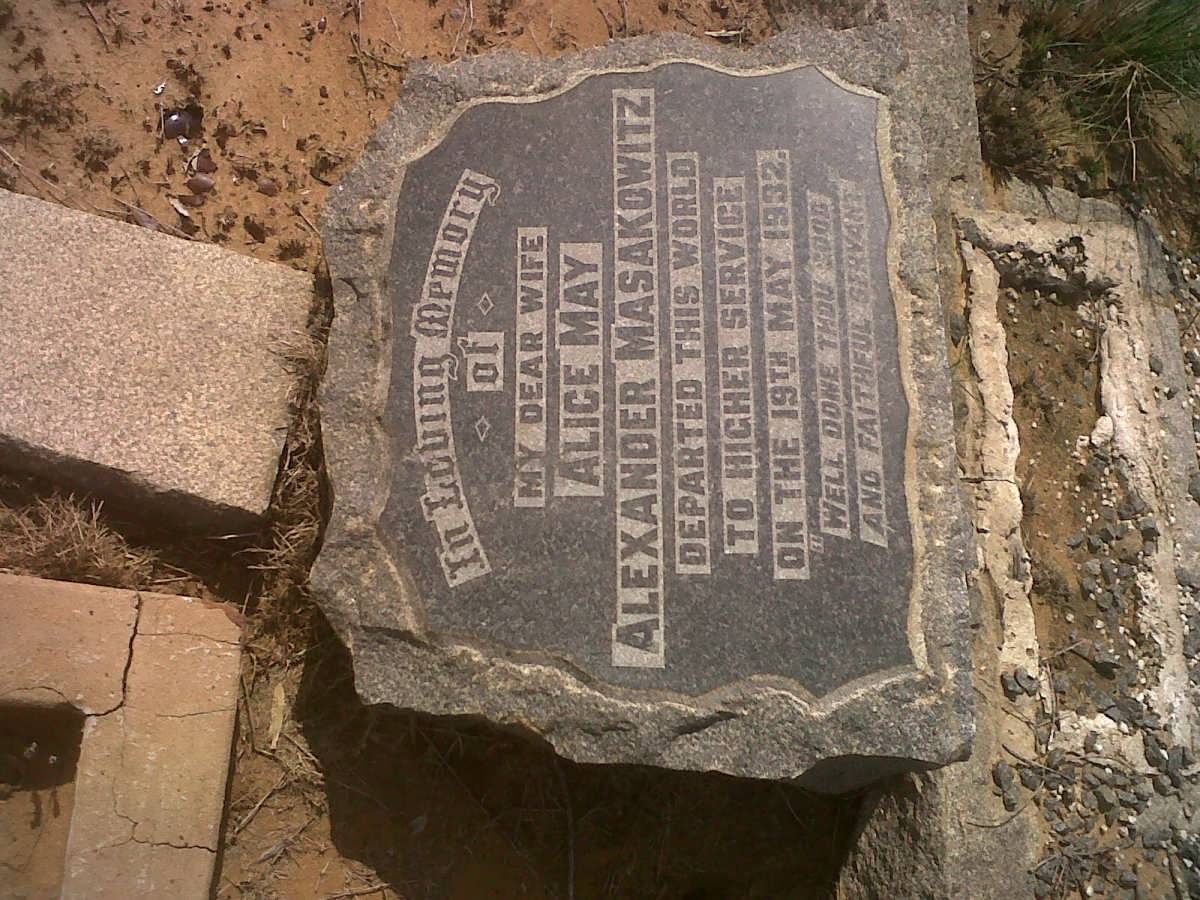 MASAKOWITZ Alice May Alexander -1932