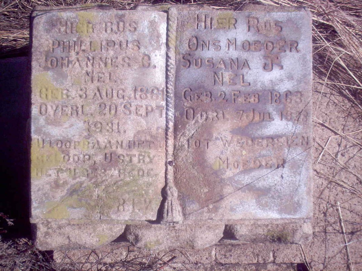 NEL Phillipus Johannes C. 1861-1931 &amp; Susana J. 1868-1928