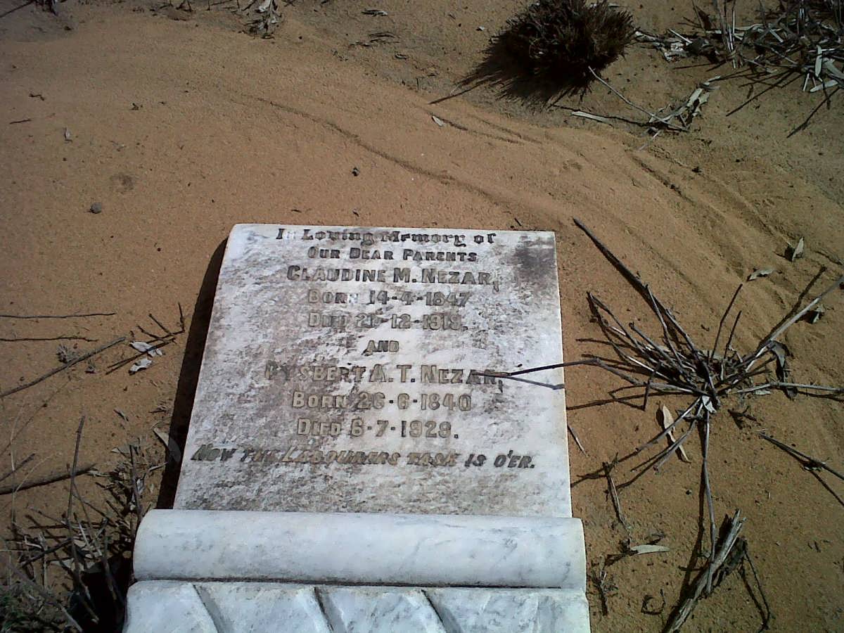 NEZAR Gysbert A.T. 1840-1929 &amp; Claudine M. 1847-1919