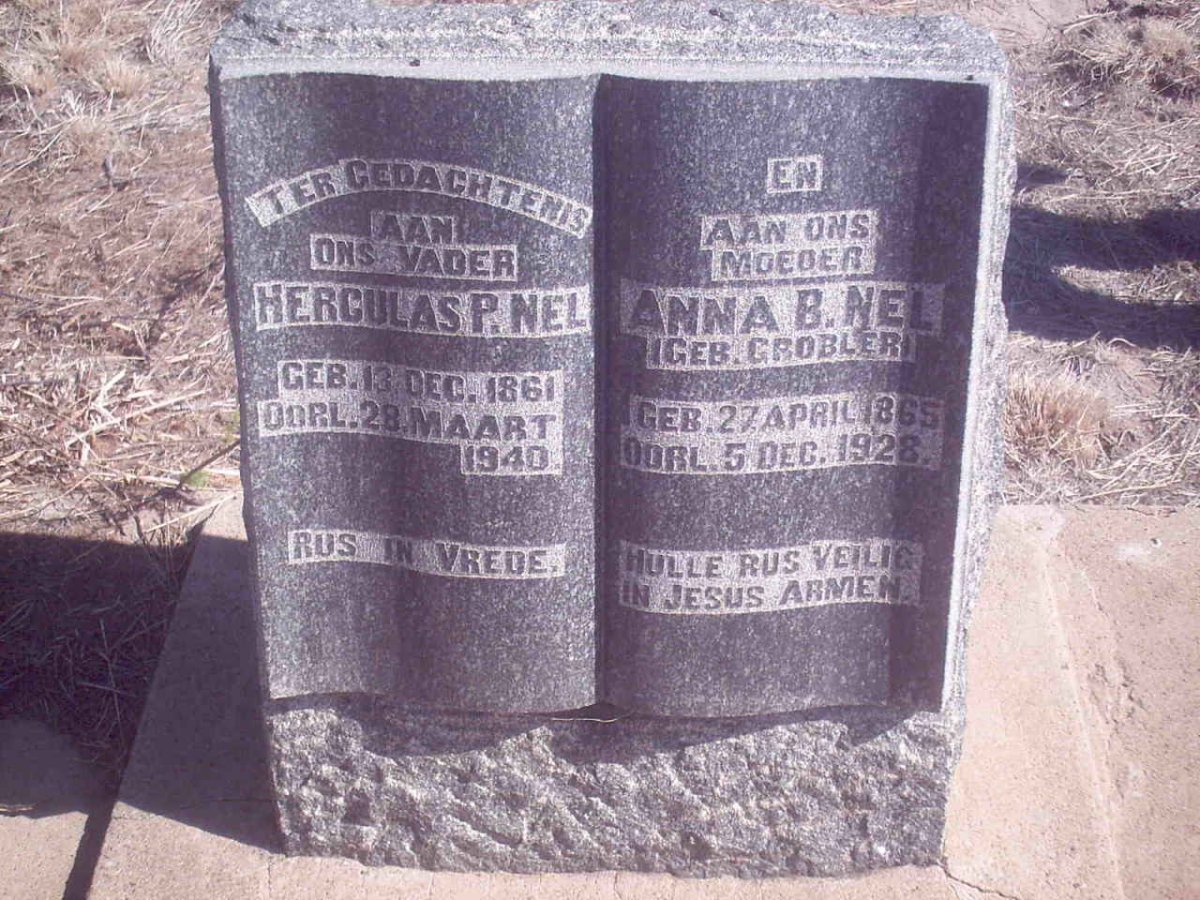 NEL Hercules P. 1861-1940 &amp; Anna B. GROBLER 1865-1928