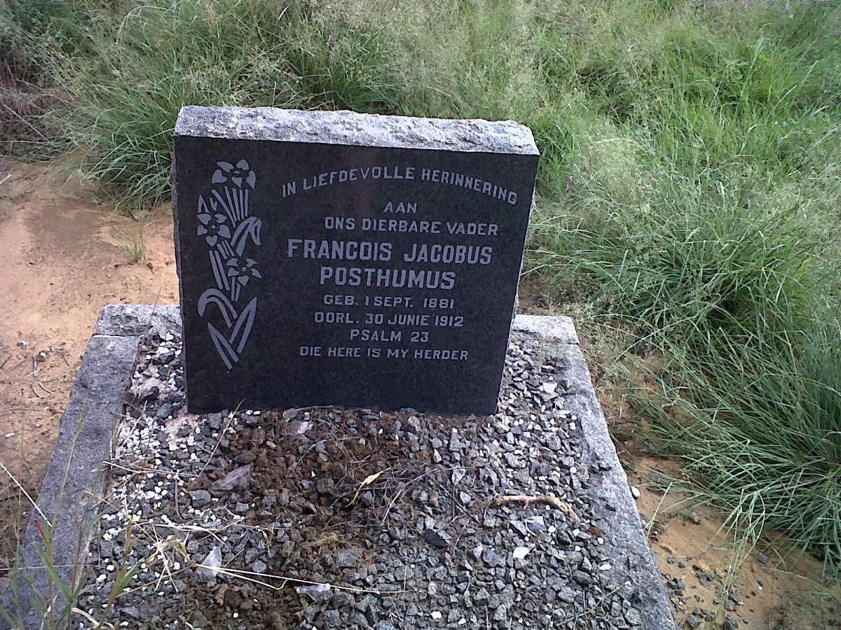 POSTHUMUS Francois Jacobus 1881-1912