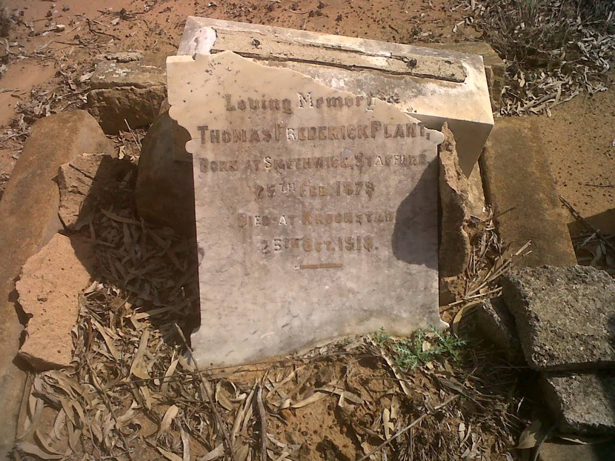 PLANT Thomas Frederick 1879-1918