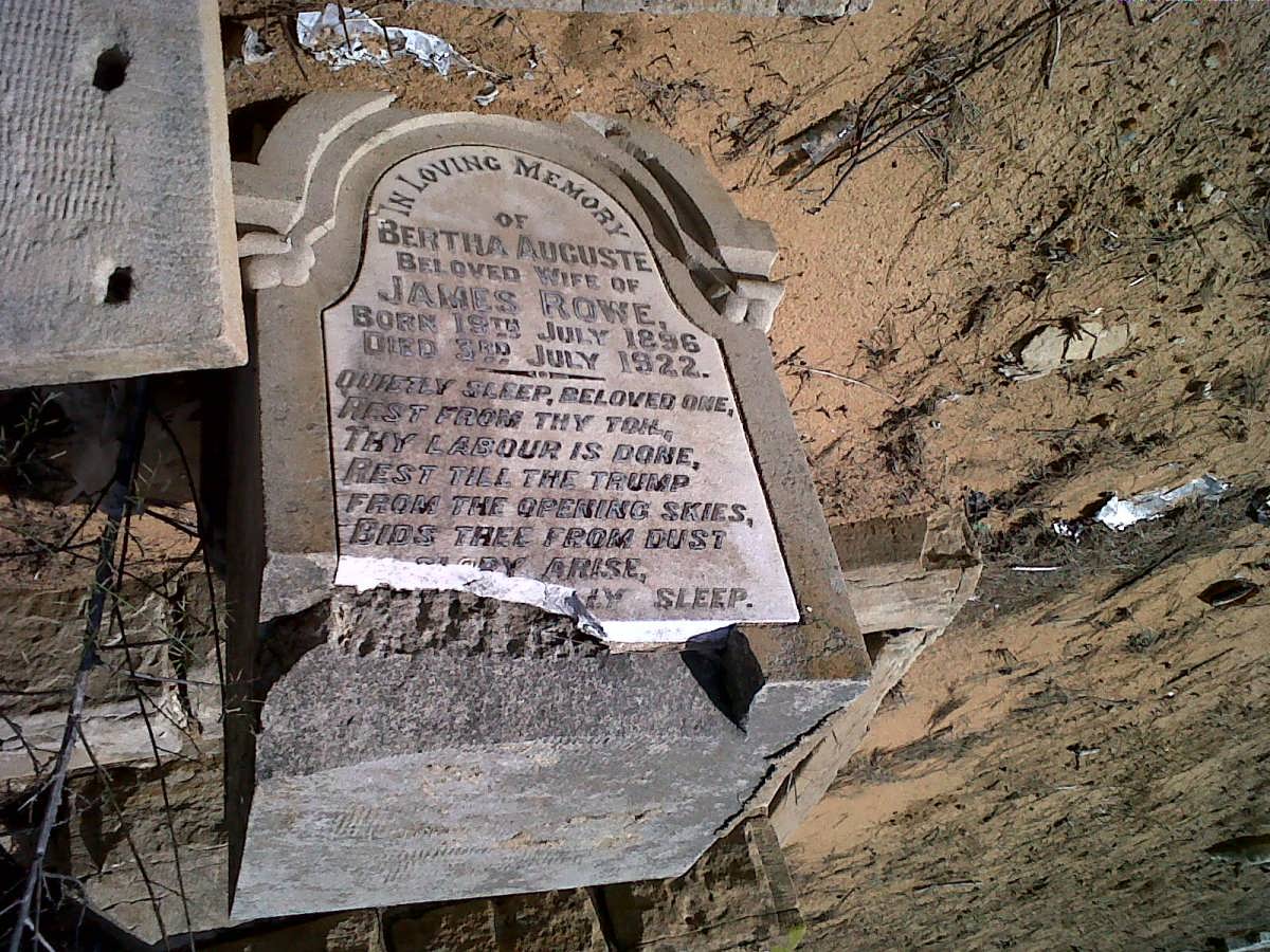 ROWE Bertha Auguste 1896-1922