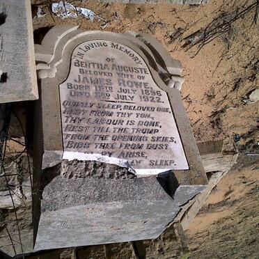 ROWE Bertha Auguste 1896-1922