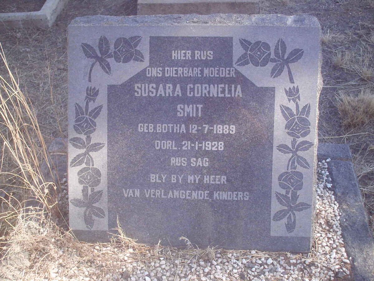 SMIT Susara Cornelia nee BOTHA 1889-1928