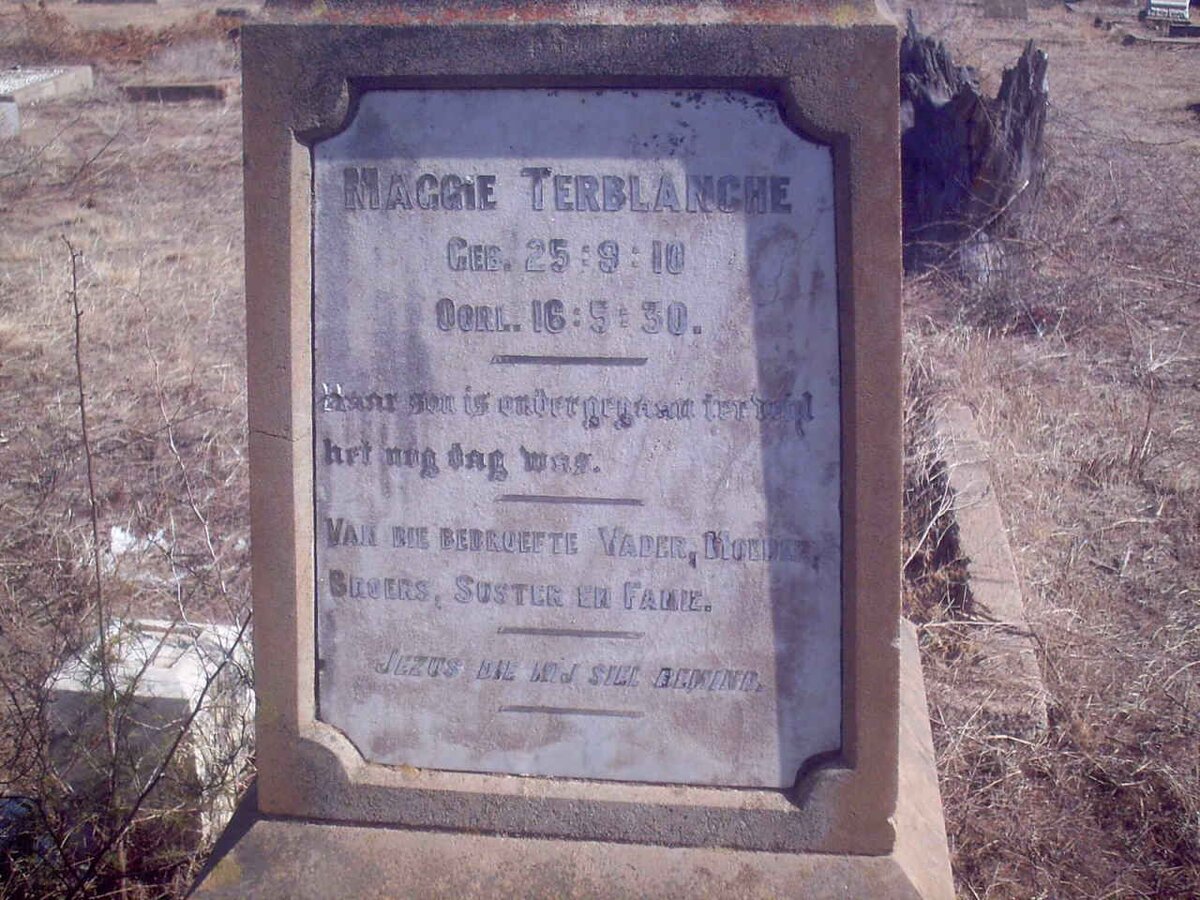 TERBLANCHE Maggie 1910-1930