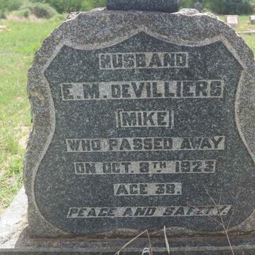 VILLIERS E.M., de -1923 &amp; Jessie -1978