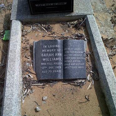 WILLIAMS Sarah Ann -1929