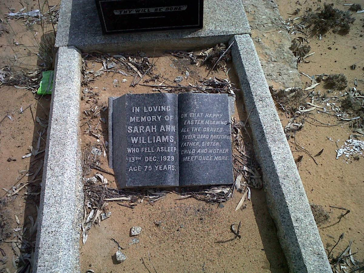 WILLIAMS Sarah Ann -1929