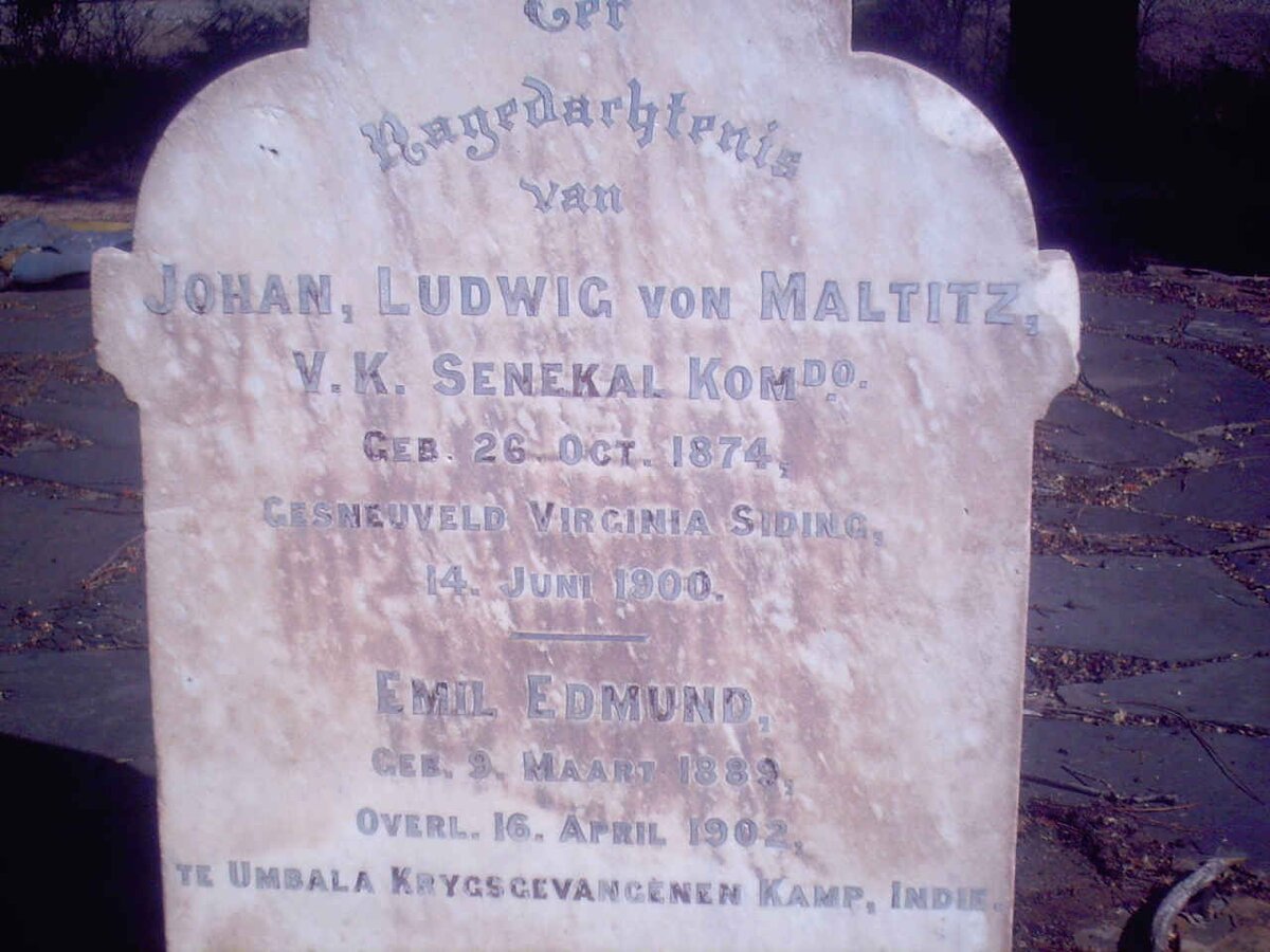 MALTITZ Johan, LUDWIG von 1874-1900 :: LUDWIG VON MALTITZ Emil Edmund 1889-1902