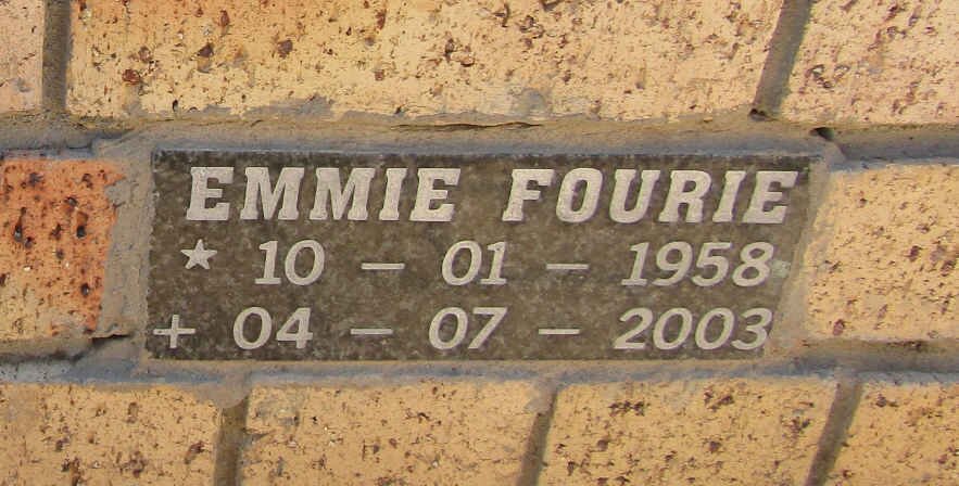 FOURIE Emmie 1958-2003