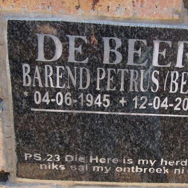 BEER Barend Petrus, de 1945-2018