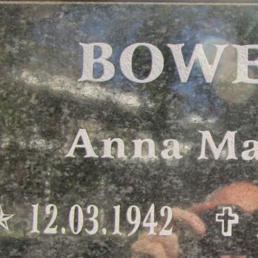 BOWEN Anna Maria 1942-2020