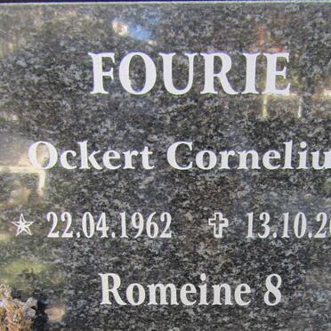 FOURIE Ockert Cornelius 1962-2016