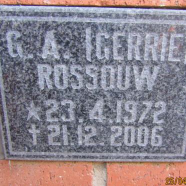 ROSSOUW G.A. 1972-2006