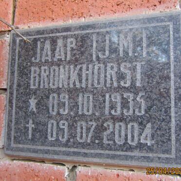 BRONKHORST J.M. 1935-2004