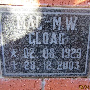 GLOAG M.W. 1929-2003