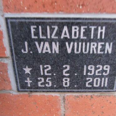 VUUREN Elizabeth, J. van 1929-2011