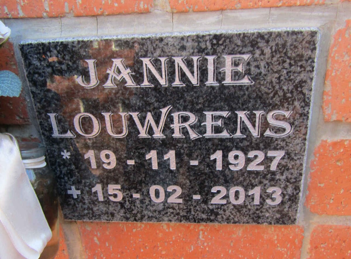 LOUWRENS Jannie 1927-2013