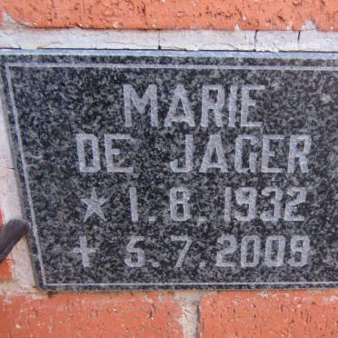 JAGER Marie, de 1932-2009