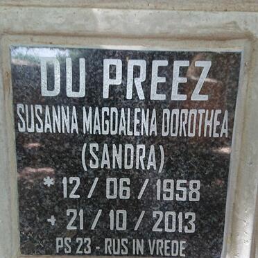 PREEZ Susanna Magdalena Dorothea, du 1958-2013