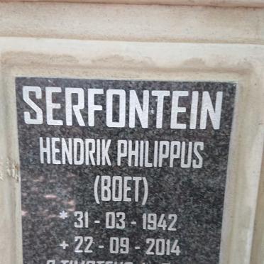 SERFONTEIN Hendrik Philippus 1942-2014