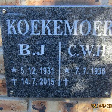 KOEKEMOER B.J. 1931-2015 &amp; C.W.H. 1936-