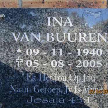 BUUREN Ina, van 1940-2005
