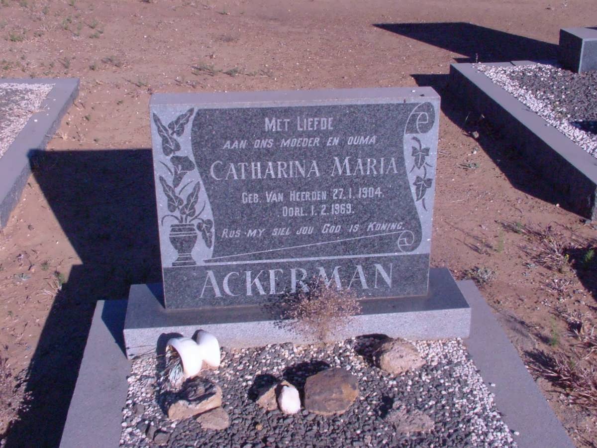 ACKERMAN Catharina Maria nee VAN HEERDEN 1904-1969