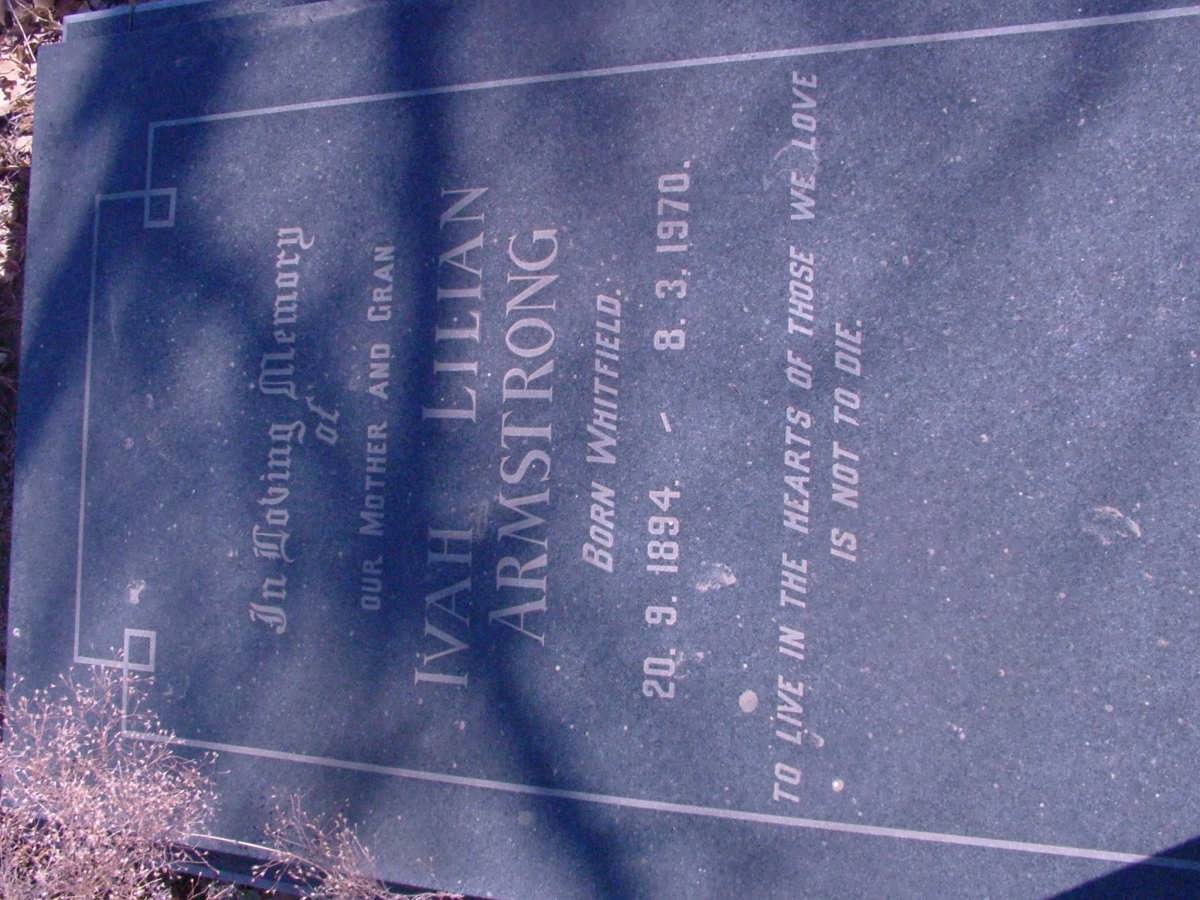ARMSTRONG Ivah Lilian nee WHITFIELD 1894-1970