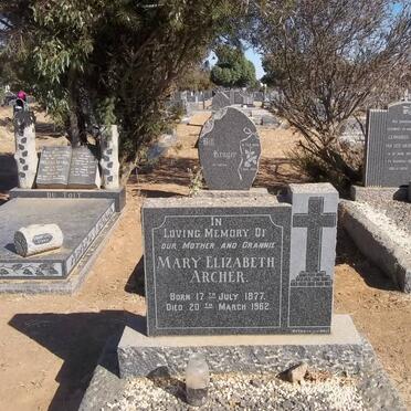 ARCHER Mary Elizabeth 1877-1962