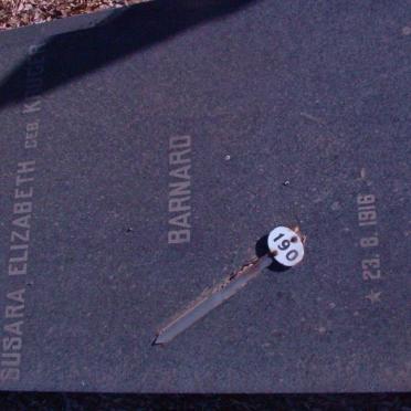 BARNARD Susara Elizabeth nee KRUGER  1916-