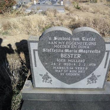 BESTER Stoffelina Maria Magreetha nee MULLER 1920-1978