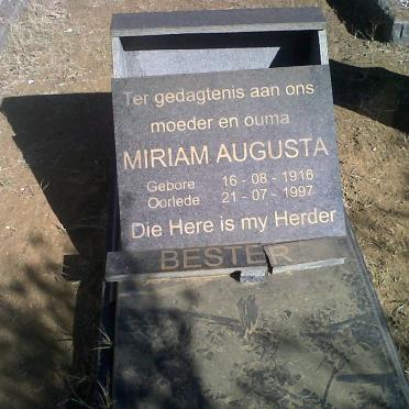 BESTER Miriam Augusta 1916-1997