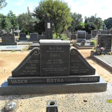 BOTHA Jan Hendrik 1895-1957 &amp; Maria Isabella G.J. KOEN 1901-1967 :: BOTHA Angus 1929-1958
