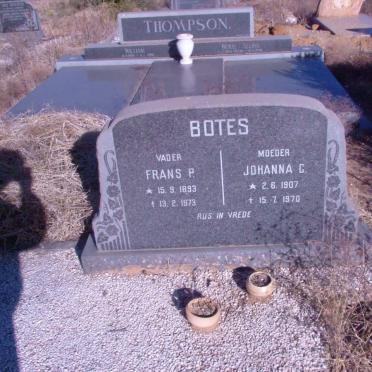 BOTES Frans P. 1893-1973 &amp; Johanna C. 1907-1970