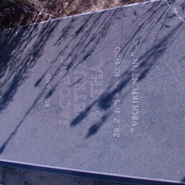 BOTHA Jacobus Petrus 1915-1980