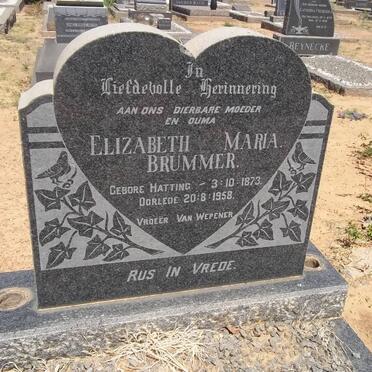 BRUMMER Elizabeth Maria nee HATTING 1873-1958