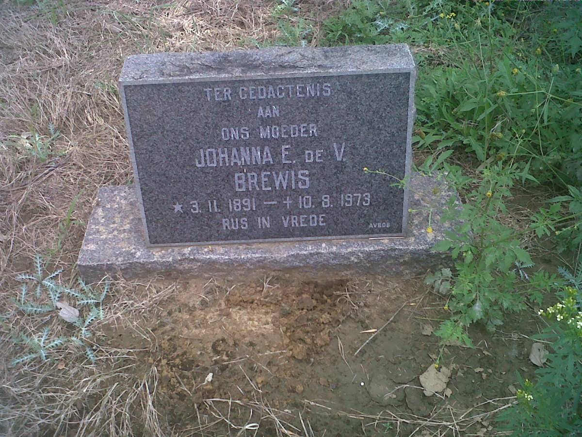 BREWIS Johanna E. De V. 1891-1973