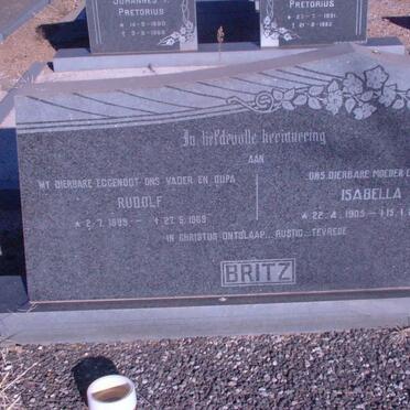 BRITZ Rudolf 1899-1969 &amp; Isabella 1905-2001