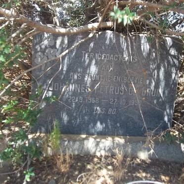 BRUIN Johannes Petrus, de 1956-1956