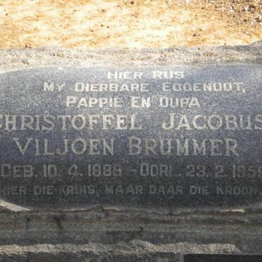 BRUMMER Christoffel Jacobus Viljoen 1889-1959