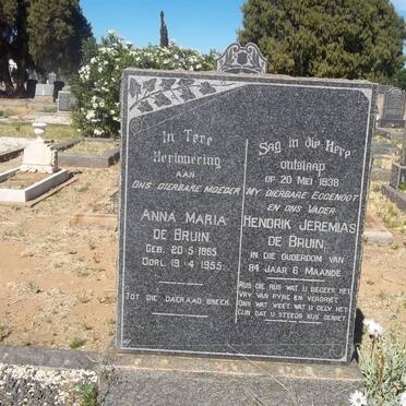 BRUIN Hendrik Jeremias, de -1938 &amp; Anna Maria 1865-1955