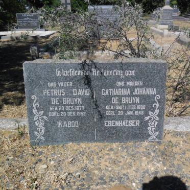 BRUYN Petrus David, de 1877-1852 &amp; Catharina Johanna SMIT 1880-1945