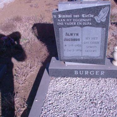 BURGER Alwyn Jacobus 1905-1978