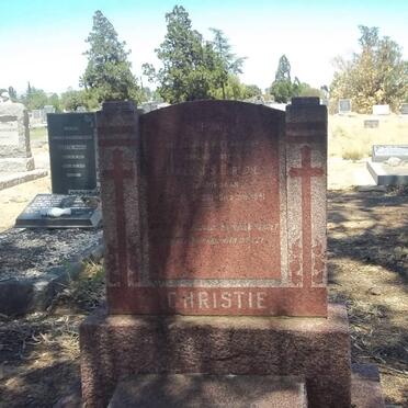 CHRISTIE Marie J.S. nee JORDAAN 1881-1941
