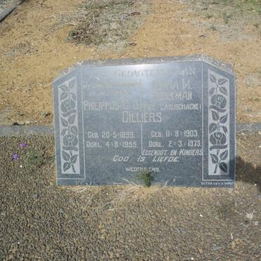 CILLIERS Philippus C.J. 1899-1955 &amp; SCHOEMAN Maria M. LABUSCHAGNE 1903-1973